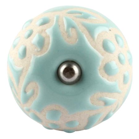 Sage Green Etched Ceramic Wine Stopper 